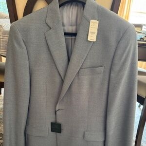 Brooks Brothers Slate Blue Light Wool Sport Coat, 44R